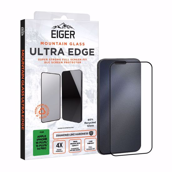 Picture of Eiger Eiger Mountain Glass Ultra EDGE Screen Protector GRS for Apple iPhone 16 Plus/15 Plus/14 Pro Max